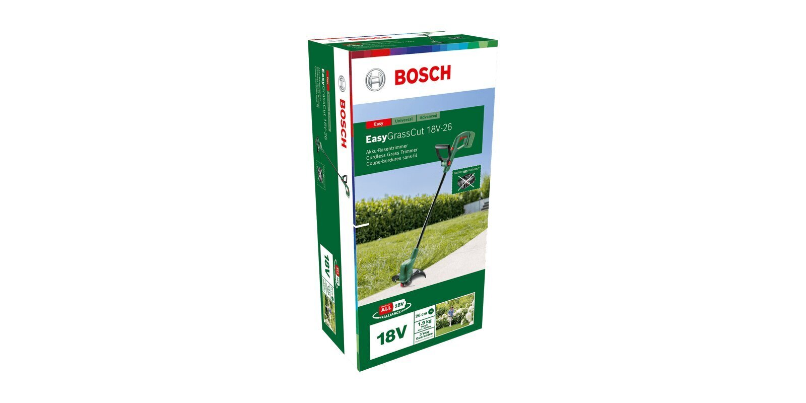 Akumulatora trimmeris Bosch Easy GrassCut 18V, bez akumulatora цена и информация | Trimmeri, krūmgrieži | 220.lv