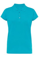 Sieviešu polo krekls tirkīza krāsas цена и информация | Футболка женская | 220.lv