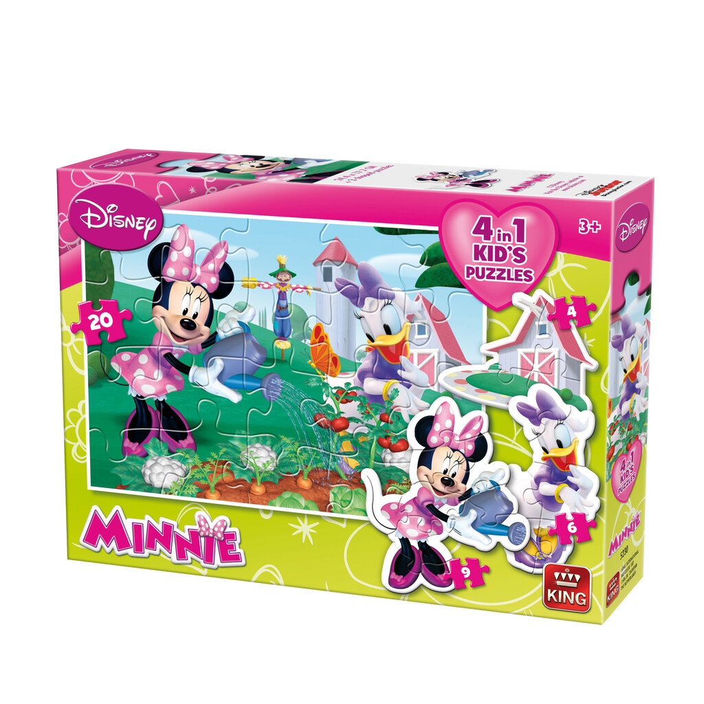 Puzle King Minnie 4 in 1, 39 d. цена и информация | Puzles, 3D puzles | 220.lv