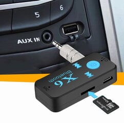 Автомобильный адаптер Bluetooth AUX 3,5 мм X6 цена и информация | Авто принадлежности | 220.lv