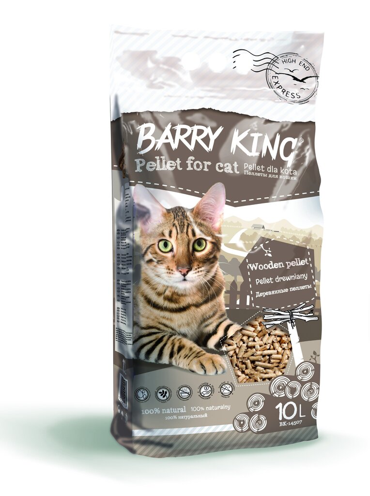 Barry King kokskaidu granulas 10L cena un informācija | Kaķu smiltis, pakaiši | 220.lv