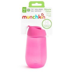 Pudele ar salmiņu Munchkin Simple Clean, rozā цена и информация | Бутылочки и аксессуары | 220.lv