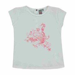 Блузка с короткими рукавами для девочек, белый, Kanz цена и информация | Рубашки для девочек | 220.lv