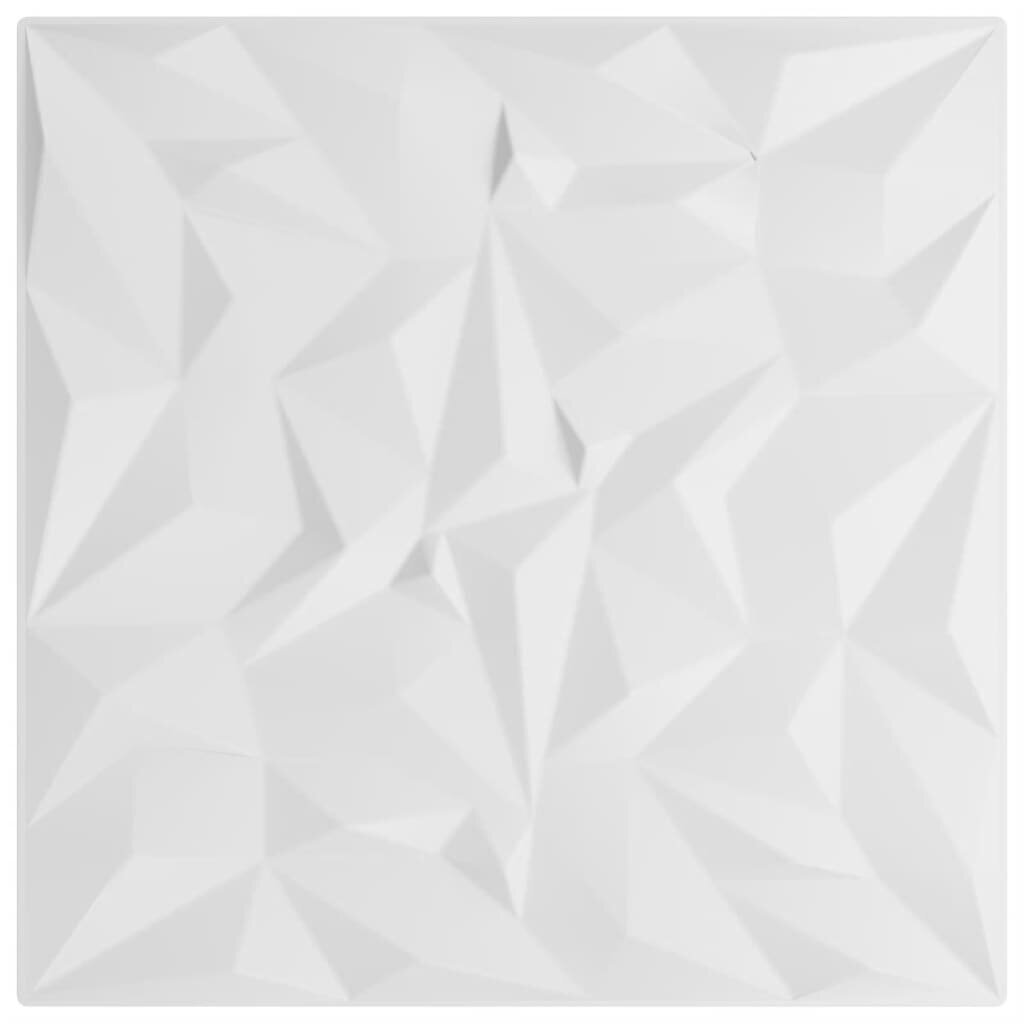 Sienas paneļi vidaXL, 50x50 cm, balti cena un informācija | Griestu, sienu dekoru elementi | 220.lv