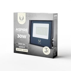 Forever Aspire Комнатный & Уличный IP66 Алюминевый LED Прожектор 30W 3300 Lumens 4500K Графитный цена и информация | Уличное освещение | 220.lv