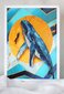 Dimantu mozaīkas komplekts uz rāmja TM Varvikas - Whale Abstraction LMC033e 50x65 cm cena un informācija | Dimantu mozaīkas | 220.lv