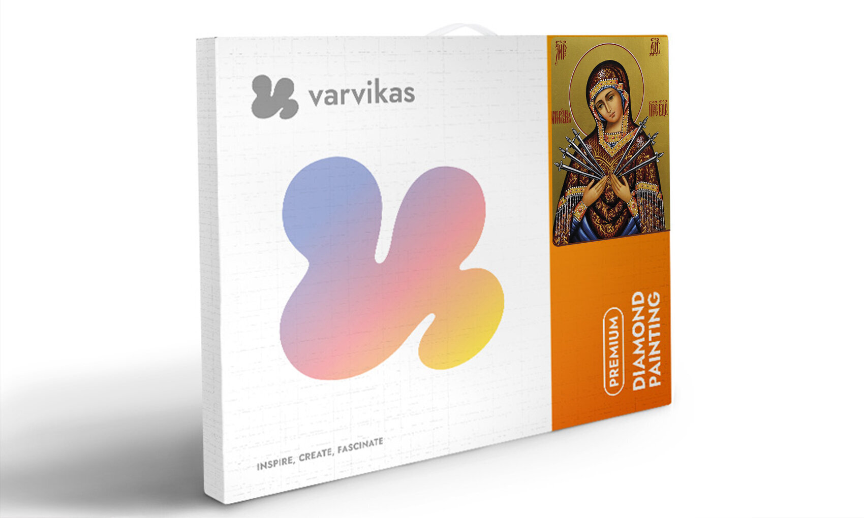 Dimantu mozaīkas komplekts uz rāmja TM Varvikas - The Softener of Evil Hearts Mother of God LD005e 30x35 cm cena un informācija | Dimantu mozaīkas | 220.lv