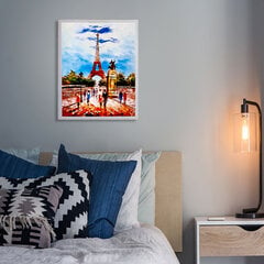 Dimantu mozaīkas komplekts uz rāmja TM Varvikas - Eiffel Tower LG281e 40x50 cm cena un informācija | Dimantu mozaīkas | 220.lv