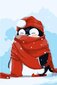 Glezna pēc numuriem TM Varvikas - Red Scarf Penguin MC1054e 20x30 cm цена и информация | Gleznas pēc numuriem | 220.lv