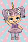 Glezna pēc numuriem TM Varvikas - Little Girl in a Unicorn Dress MC1092e 20x30 cm цена и информация | Gleznas pēc numuriem | 220.lv