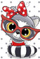 Glezna pēc numuriem TM Varvikas - Baby Raccoon MC1096e 20x30 cm cena un informācija | Gleznas pēc numuriem | 220.lv