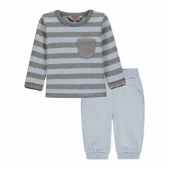 Комплект для мальчиков (футболка + брюки), серый, полоски, Kanz цена и информация | Комплекты одежды для новорожденных | 220.lv