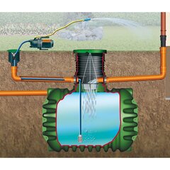 Lietus ūdens savākšanas tvertne ar zemūdens sūkni Garantia Cristal Garden-Jet Package цена и информация | Оборудование для полива | 220.lv