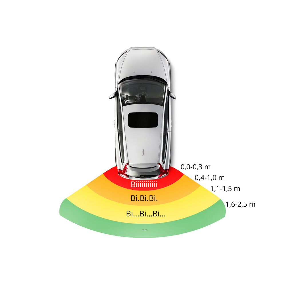 Parkošanās sistēma ar 4 sensoriem 22mm ar LED ekrāns ar apgaismojumu EinParts, Pērle cena un informācija | Parkošanas sistēmas | 220.lv