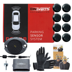 Parkošanās sistēma ar 8 sensoriem 22mm ar skaņas signālu EinParts, Grafīts cena un informācija | Parkošanas sistēmas | 220.lv