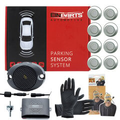 Parkošanās sistēma ar 8 sensoriem 22mm ar skaņas signālu EinParts, Pelni cena un informācija | Parkošanas sistēmas | 220.lv