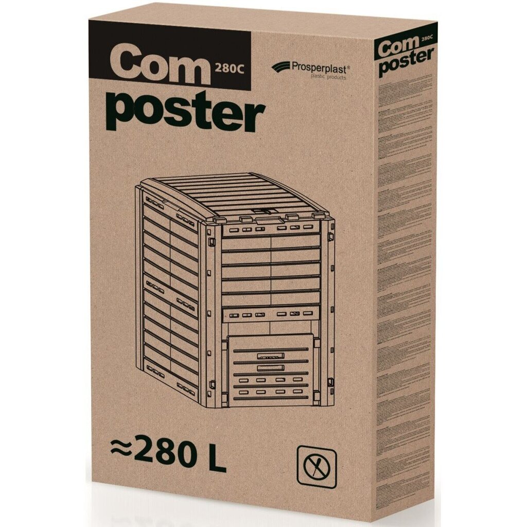 Dārza komposta tvertne Prosperplast 260l cena un informācija | Komposta kastes un āra konteineri | 220.lv