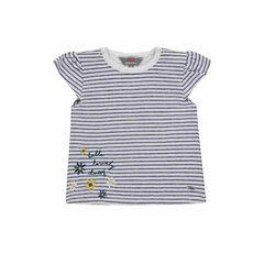 Блузка в полоску с короткими рукавами для девочек, синий, Kanz цена и информация | Футболка для малышки фуксия | 220.lv