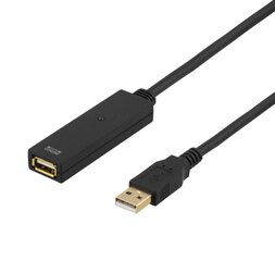 Deltaco, USB-A, 7 m cena un informācija | Kabeļi un vadi | 220.lv