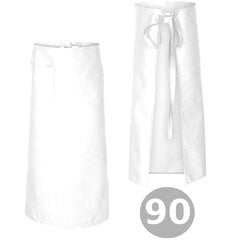 Viesmīlis viesmīlis bārmenis balts 90 cm garš цена и информация | Кухонные полотенца, рукавицы, фартуки | 220.lv