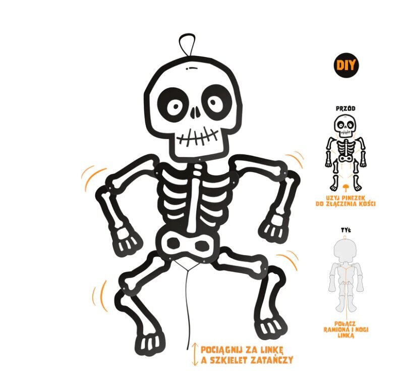 Piekarams skelets Monstrs halovīna dekors cena un informācija | Svētku dekorācijas | 220.lv