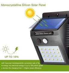 LED lampa ar saules bateriju un kustības sensoru cena un informācija | Āra apgaismojums | 220.lv