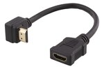 Deltaco, HDMI M- HDMI F, 0.2m