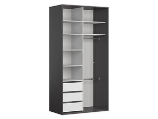 Шкаф BRW Flex, серый/черный цвет цена и информация | Шкафы | 220.lv