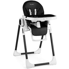 Barošanas krēsls ar galdu Nukido Belo, melns цена и информация | Стульчики для кормления | 220.lv