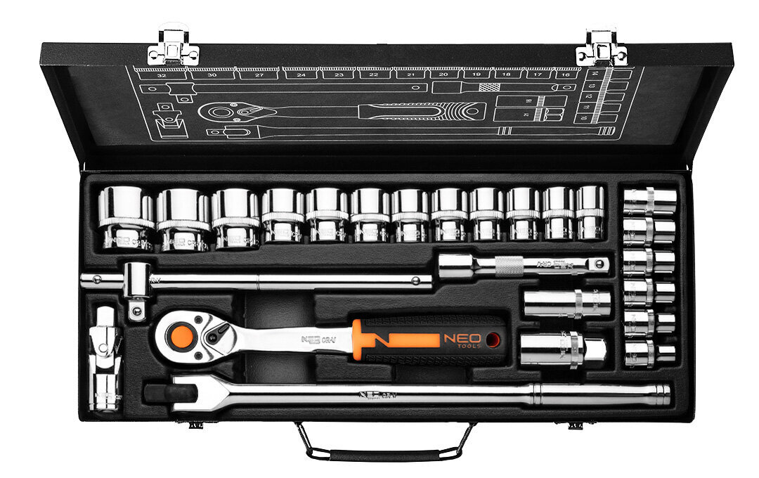 Instrumentu komplekts Neo 10-036, 25 gab. cena un informācija | Instrumentu kastes | 220.lv