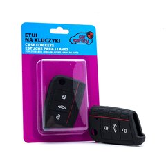 Силиконовый чехол для автомобильного ключа VW SEAT SKODA, черный цена и информация | Авто принадлежности | 220.lv
