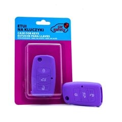 Силиконовый чехол для автомобильного ключа VW SEAT SKODA, фиолетовый  цена и информация | Авто принадлежности | 220.lv