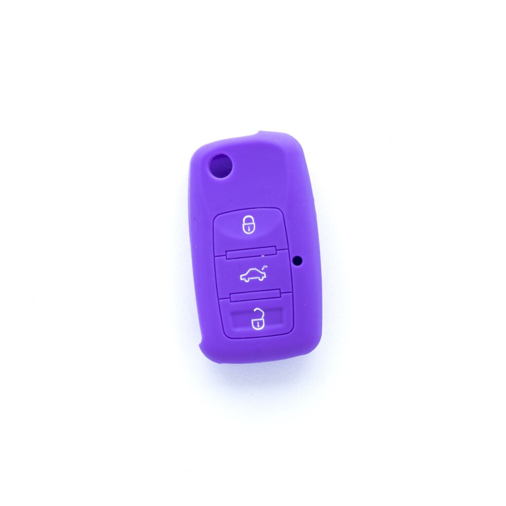 Silikona automašīnas atslēgas maciņš - Violets priekš VW SEAT SKODA cena un informācija | Auto piederumi | 220.lv