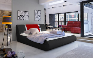 Кровать  Flavio, 180x200 см, черный/красный цвет цена и информация | Кровати | 220.lv