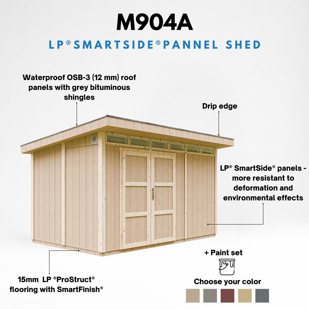 Instrumentu novietne Timbela LP SmartSide M904A cena un informācija | Dārza mājiņas, šķūņi, malkas nojumes | 220.lv