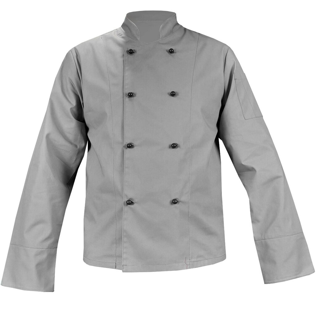 Pelēka šefpavāra blūze ar melnām pogām, ar garām piedurknēm цена и информация | Darba apģērbi | 220.lv