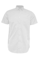 Vīriešu krekls ar īsām piedurknēm balts цена и информация | Мужские рубашки | 220.lv