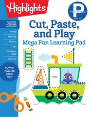 Preschool Cut, Paste, and Play Mega Fun Learning Pad цена и информация | Книги для подростков и молодежи | 220.lv