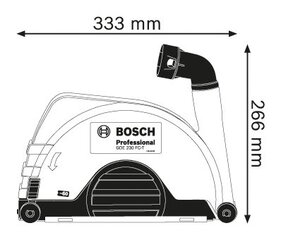 Atsūkšanas pārsegs GDE 230 FC-T 1600A003DM BOSCH cena un informācija | Slīpmašīnas | 220.lv