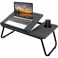 Складной столик для ноутбука, черный цена и информация | Компьютерные, письменные столы | 220.lv