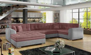 Stūra dīvāns Damario, rozā/pelēks cena un informācija | Stūra dīvāni | 220.lv
