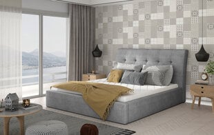 Gulta Inge 180x200 cm, pelēka цена и информация | Кровати | 220.lv