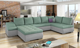 Stūra dīvāns Giovanni, zaļš/pelēks cena un informācija | Stūra dīvāni | 220.lv