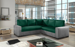 Stūra dīvāns Canis, zaļš/pelēks cena un informācija | Stūra dīvāni | 220.lv