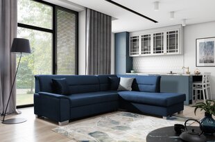 Stūra dīvāns Bergen, zils cena un informācija | Stūra dīvāni | 220.lv