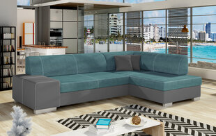 Stūra dīvāns Fabio, zaļš/pelēks cena un informācija | Stūra dīvāni | 220.lv