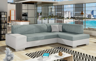 Stūra dīvāns Fabio, zaļš/balts cena un informācija | Stūra dīvāni | 220.lv