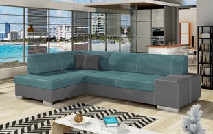 Stūra dīvāns Fabio, zaļš/pelēks cena un informācija | Stūra dīvāni | 220.lv