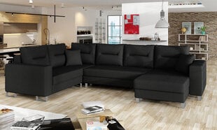 Stūra dīvāns Dorado, melns cena un informācija | Stūra dīvāni | 220.lv