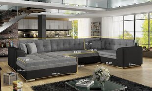 Stūra dīvāns Eltap Damario, pelēks cena un informācija | Stūra dīvāni | 220.lv